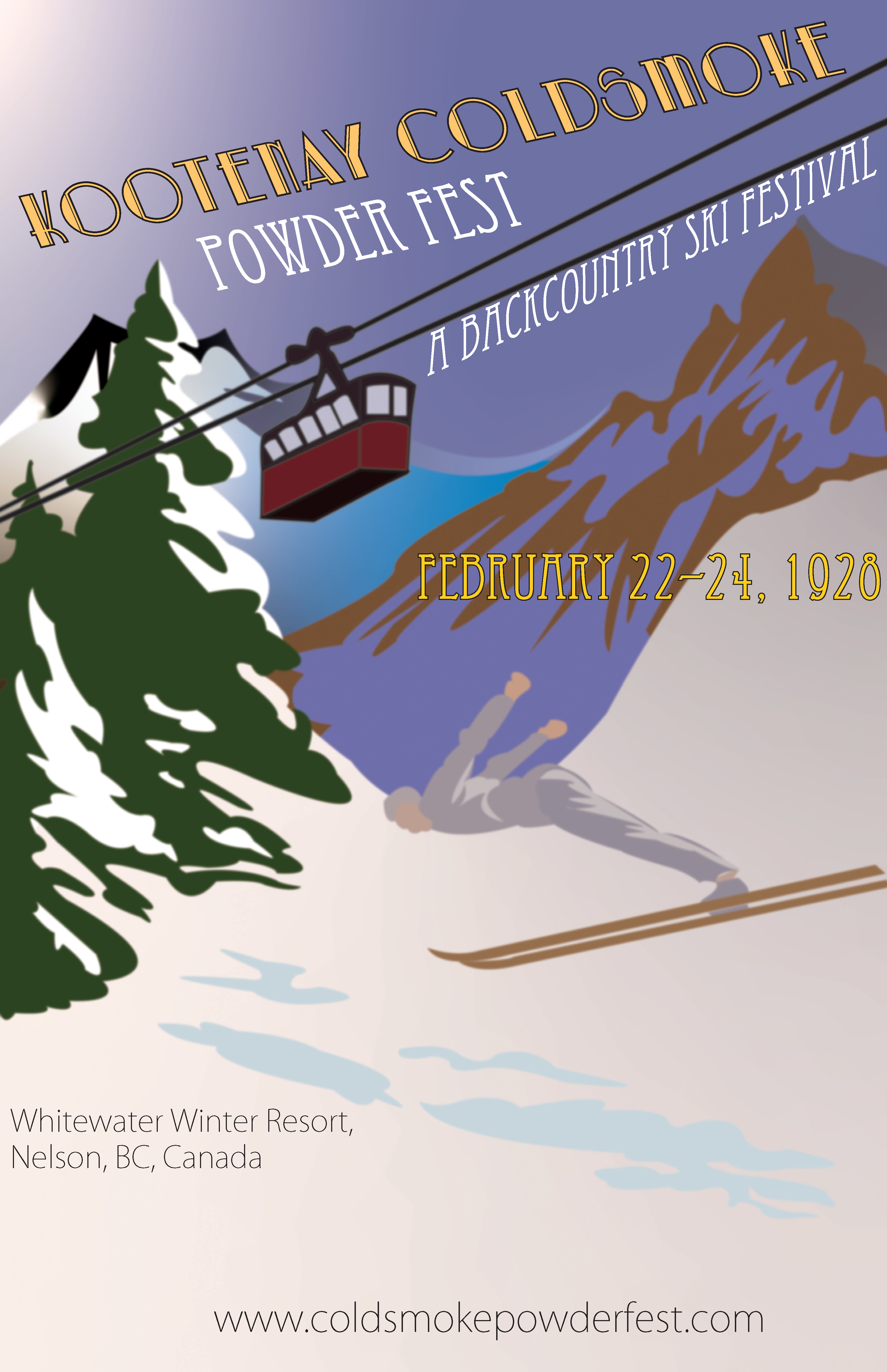 Skiing Competition Pitch Poster